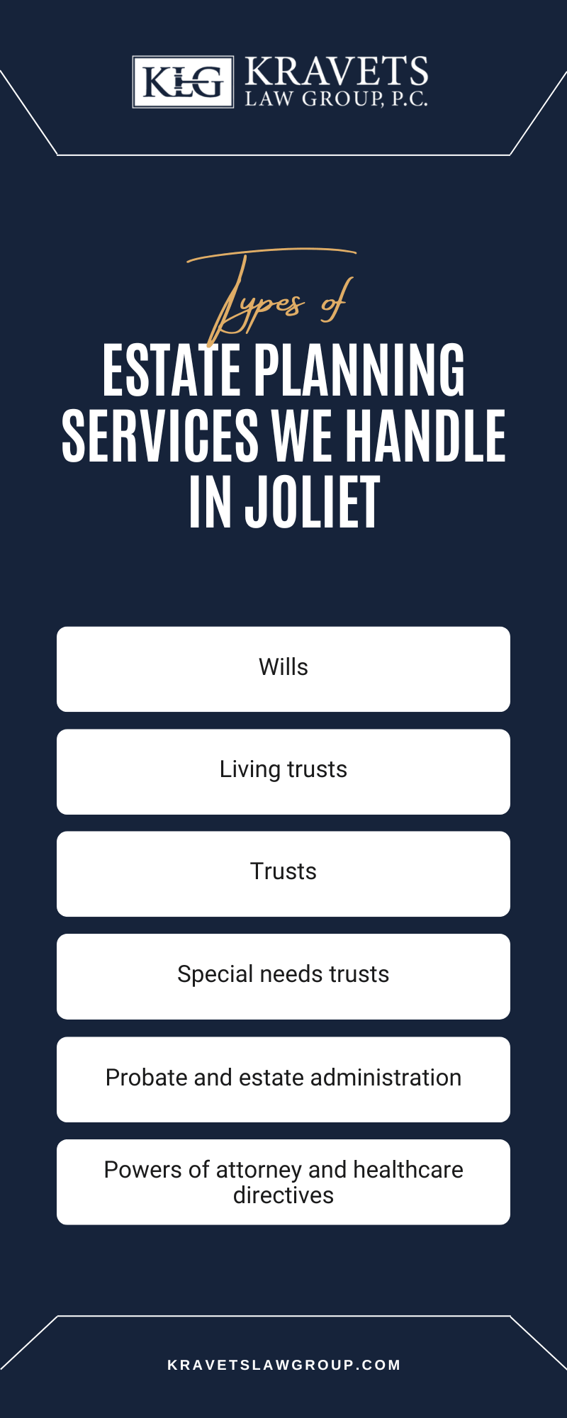 Estate Planning Services We Handle In Joliet Infographic