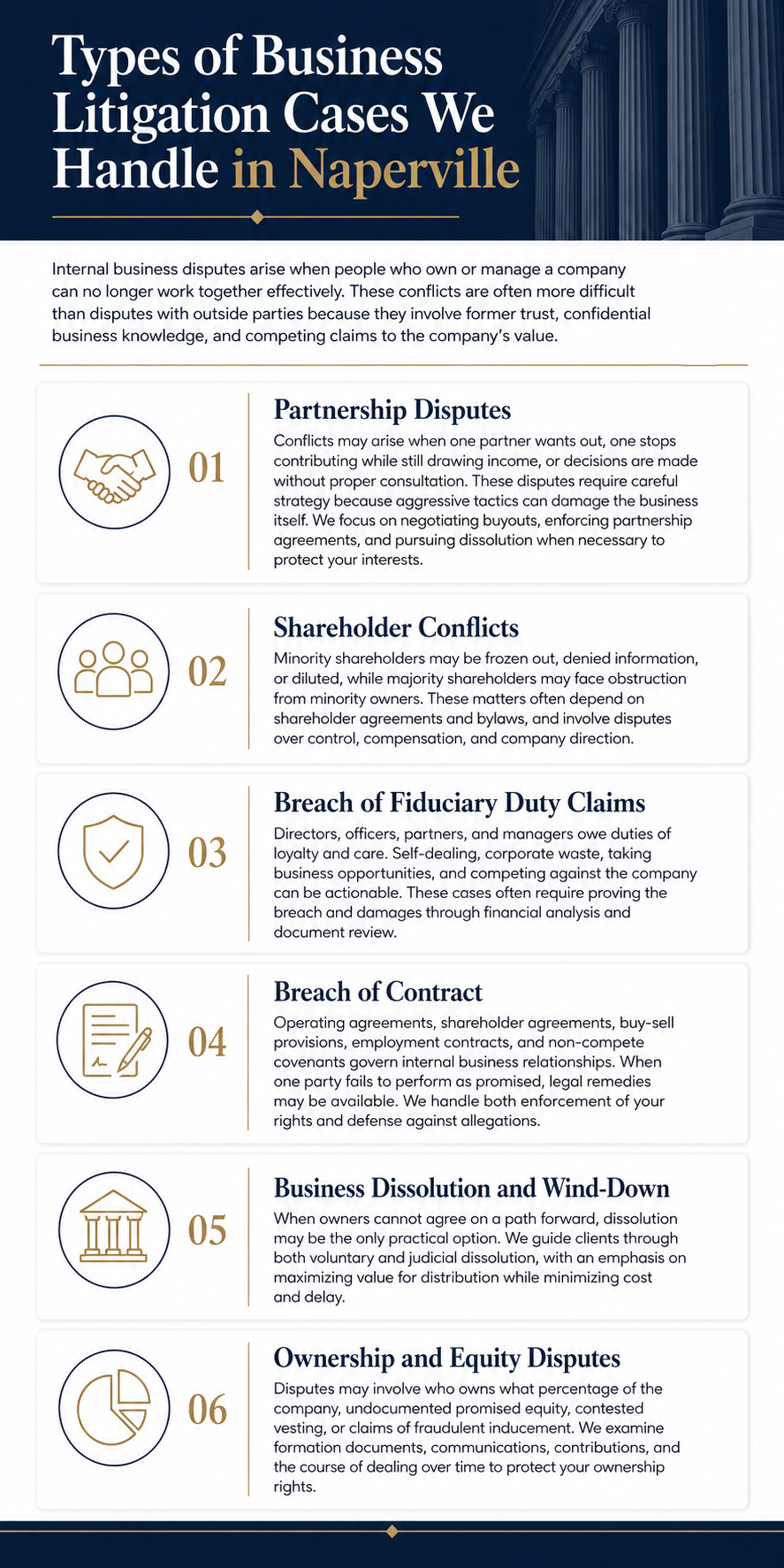 Business Litigation Naperville Infographic